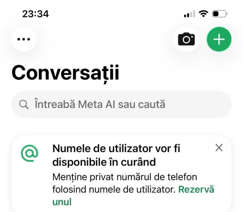 WhatsApp introduce numele de utilizator. Vei putea fi contactat fără să îți dezvălui numărul de telefon
